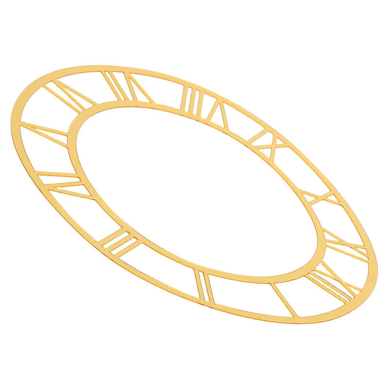 Round Acrylic Mirror Wall Clock Roman Numerals Clock for Decoration 3Pcs