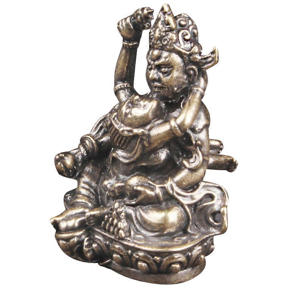 Brass Buddha Statue of Wealth for Wedding Desktop 3Pcs Figurines