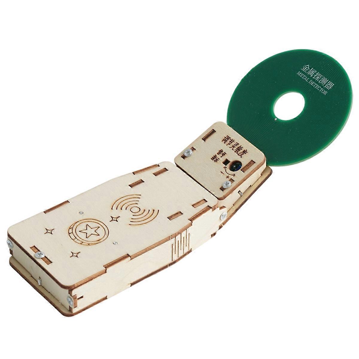 DIY Metal Detector Technology Science Experimental Tool Kit Learning Educational Wooden Puzzle for