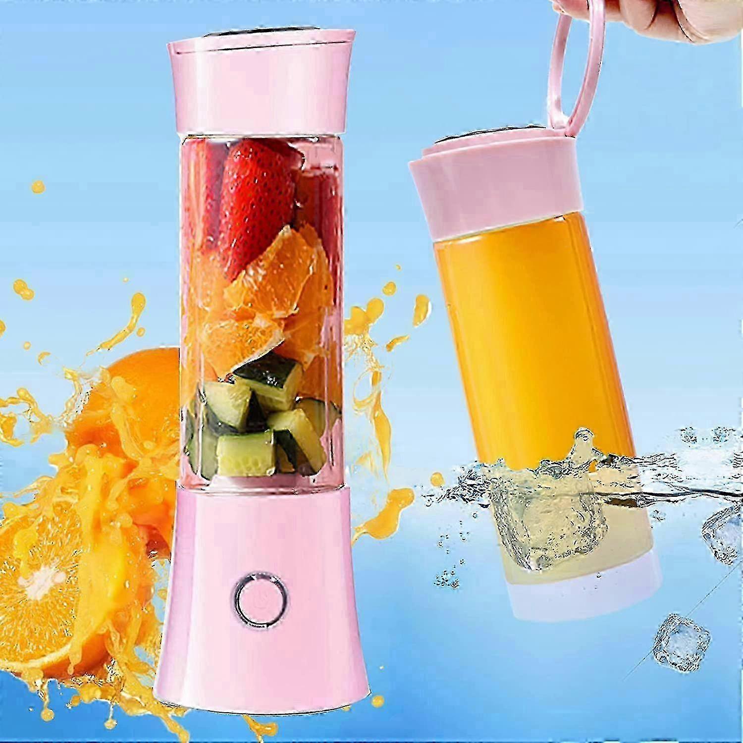 Travel Blender for Smoothies and Shakes with 4000mAh USB Rechargeable Battery Ice Crushing 13 Oz Six-Blade Blender Bottle
