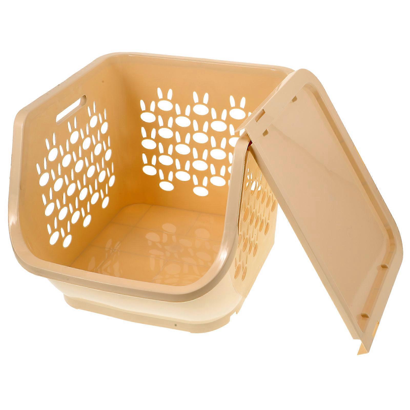 Storage Basket Multifunctional Plastic Kitchen Storage Basket with Cover