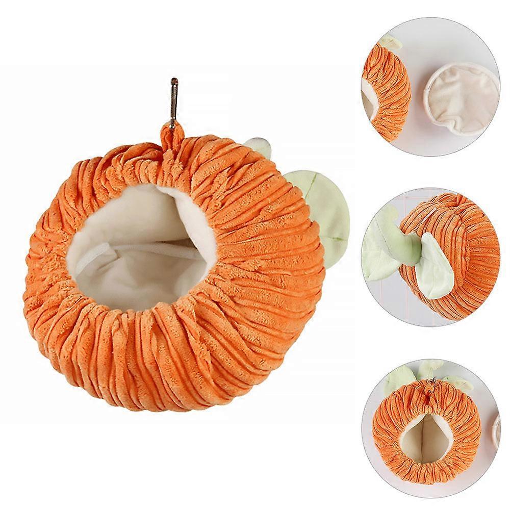 Hedgehog Rabbit Pumpkin Shape Hammock for Small Pets 22.5x16x14cm Breathable 1Pc