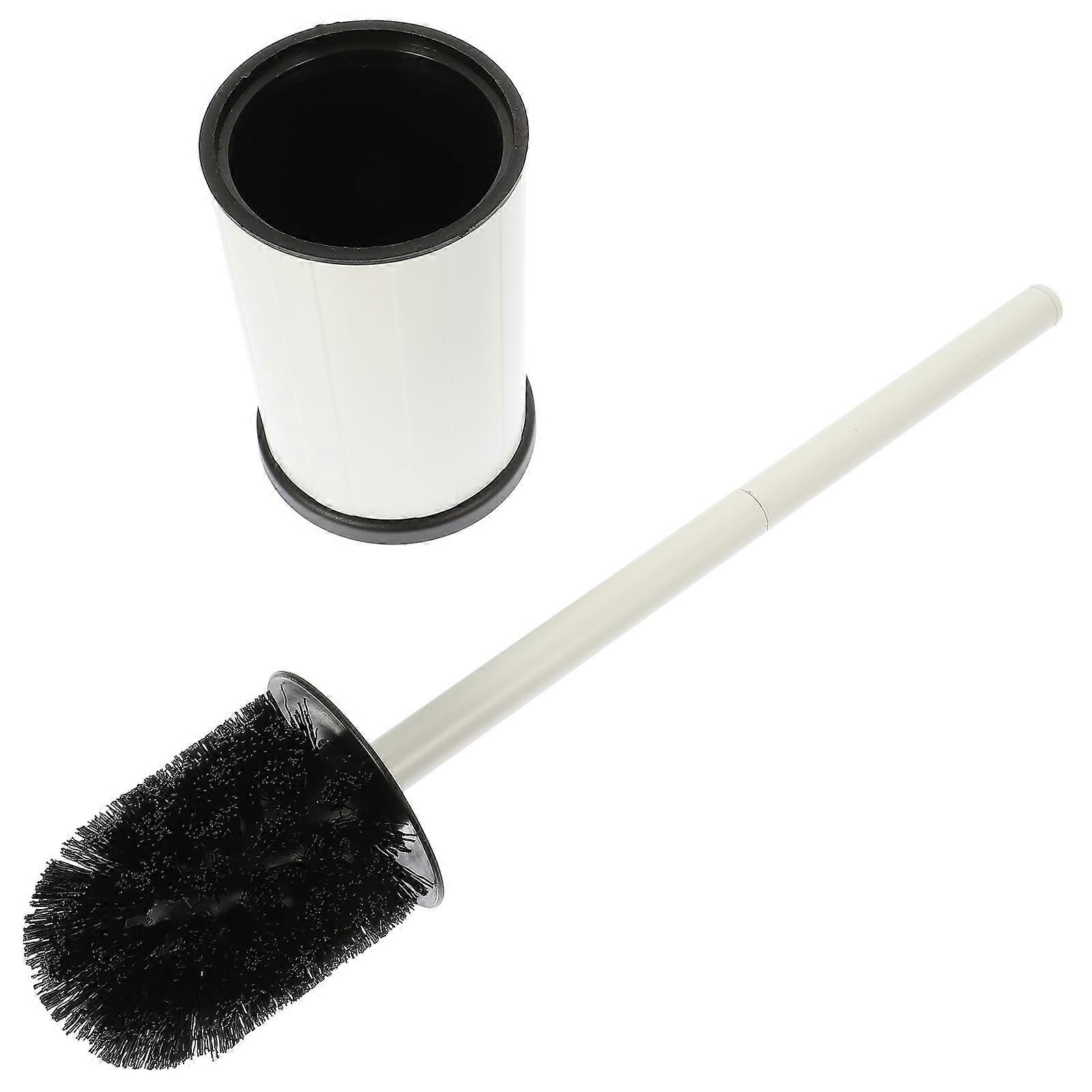 Multifunctional Toilet Bowl Brush Practical Design Bathroom Use Plastic Detachable Handle 1Set
