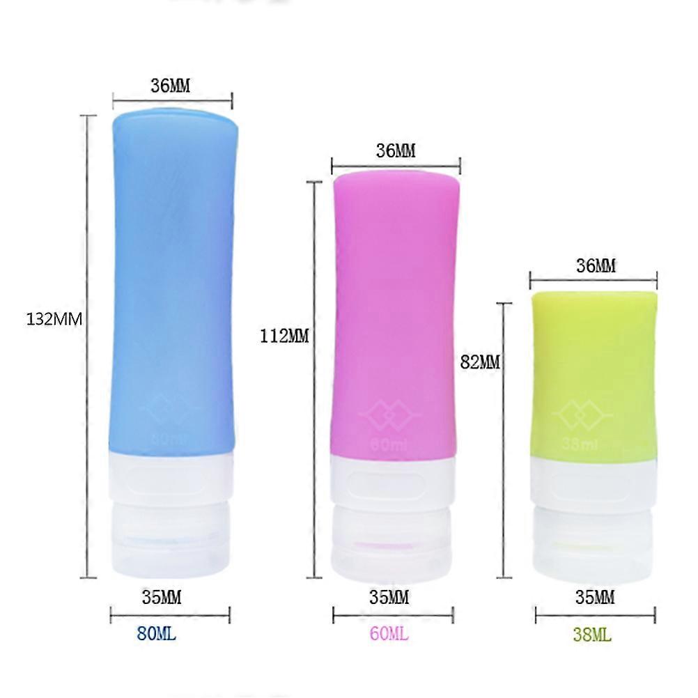 Silicone Travel Containers 2Pcs Portable Lotion Bottles Suitable For Airline Use Featuring 38ml Size In Purple Designed For Storing Toiletries