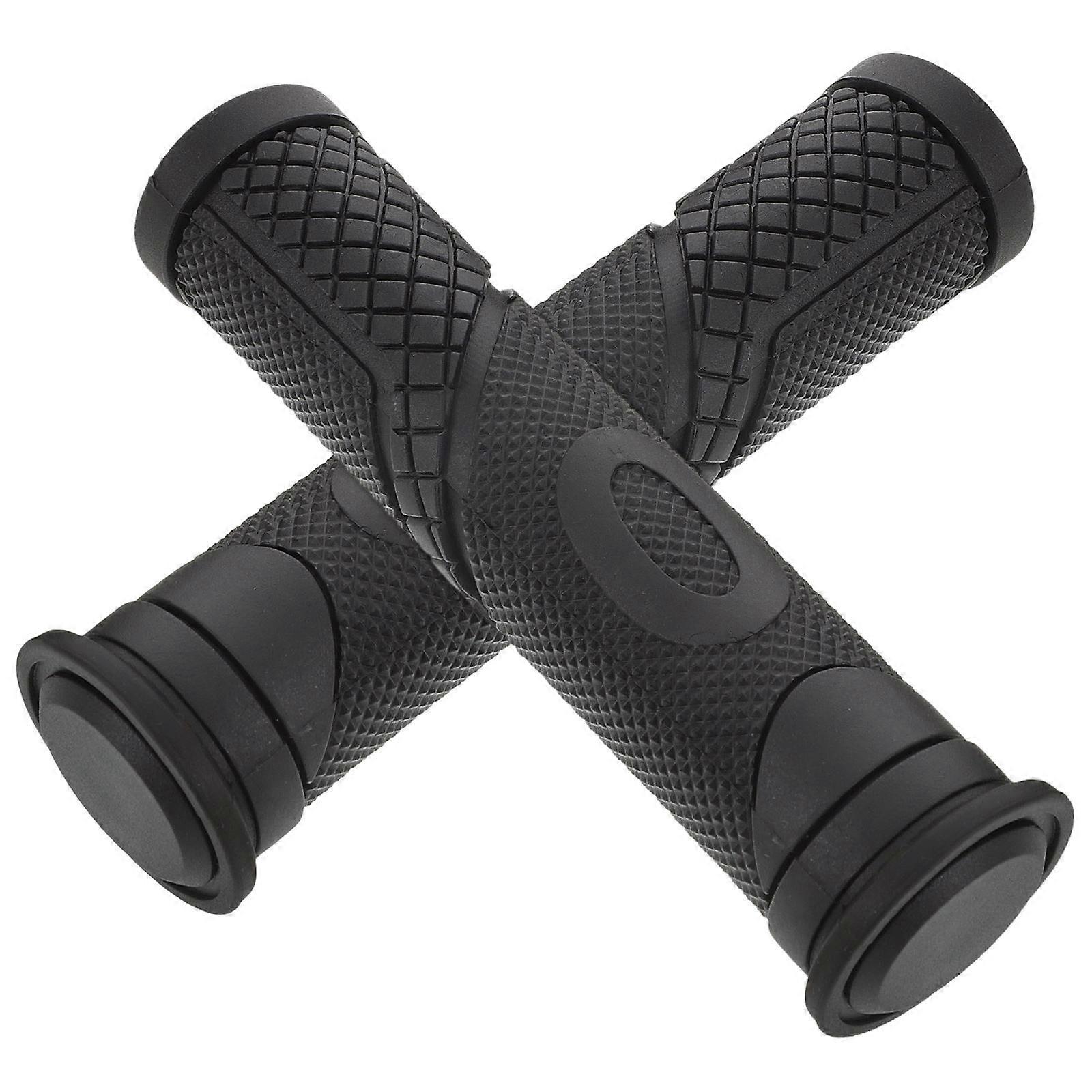 Bike Handlebar Grips Rubber Sleeve For Bicycles Scooters And Motorcycles Ergonomic Design Comfortable Grip 2 Pairs