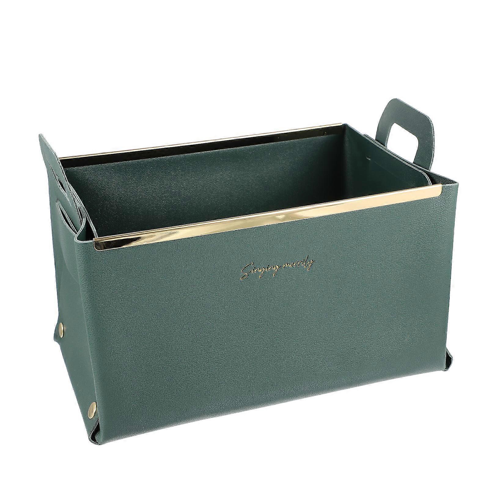 Snack Storage Solution For Home Organization 2Pcs Foldable Rectangular Green Storage