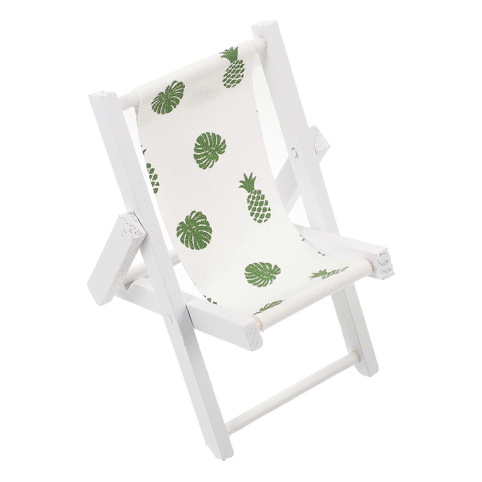 Hamster Beach Chair Photo Prop Resting Platform Indoor Play White Wood 1 Set