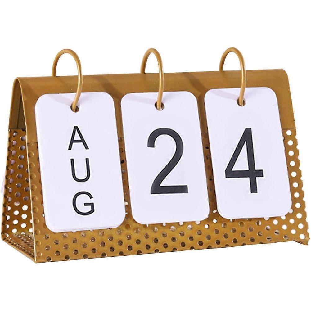 2023 Golden Desk Calendar 3Pcs Rectangular Calendar For Desk Decoration Office And Bedroom Organization Tool