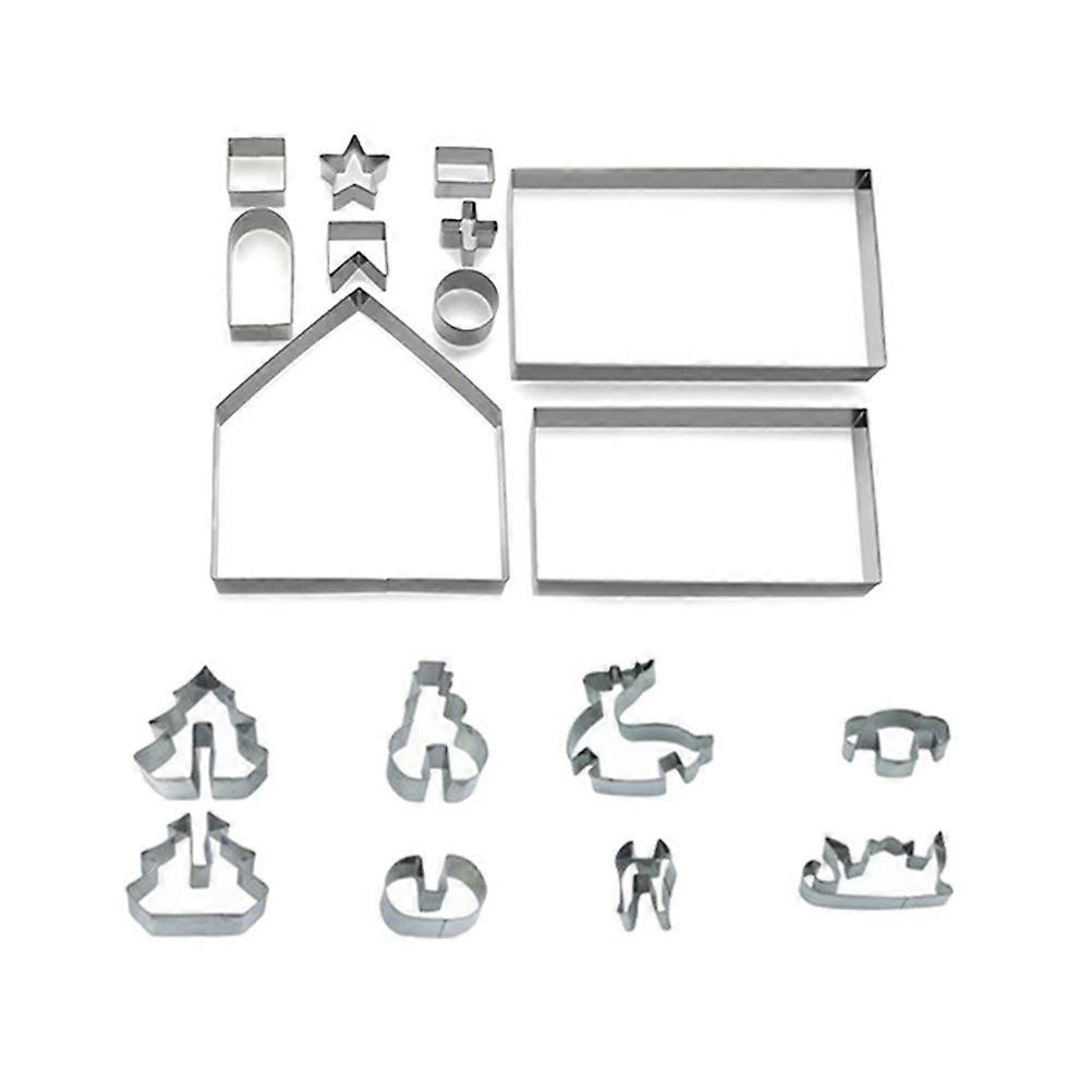 Cake Decorating Tools Biscuit Mold for Baking 54Pcs DIY Stainless Steel Bakeware