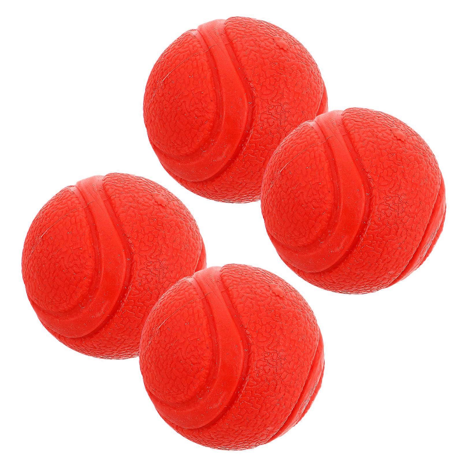 Red Rubber Ball Dog Toy for Molar Teeth Training 20Pcs Tpr Fetch Balls