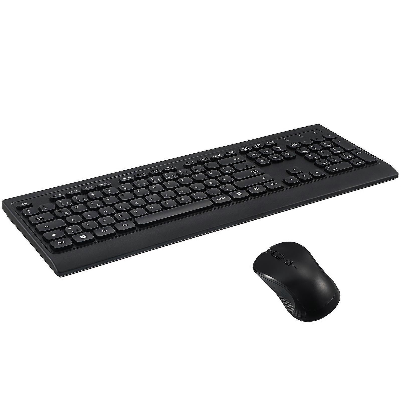 Wireless Keyboard and Mouse Set for Office Use 2Sets Black Comfortable Typing Experience