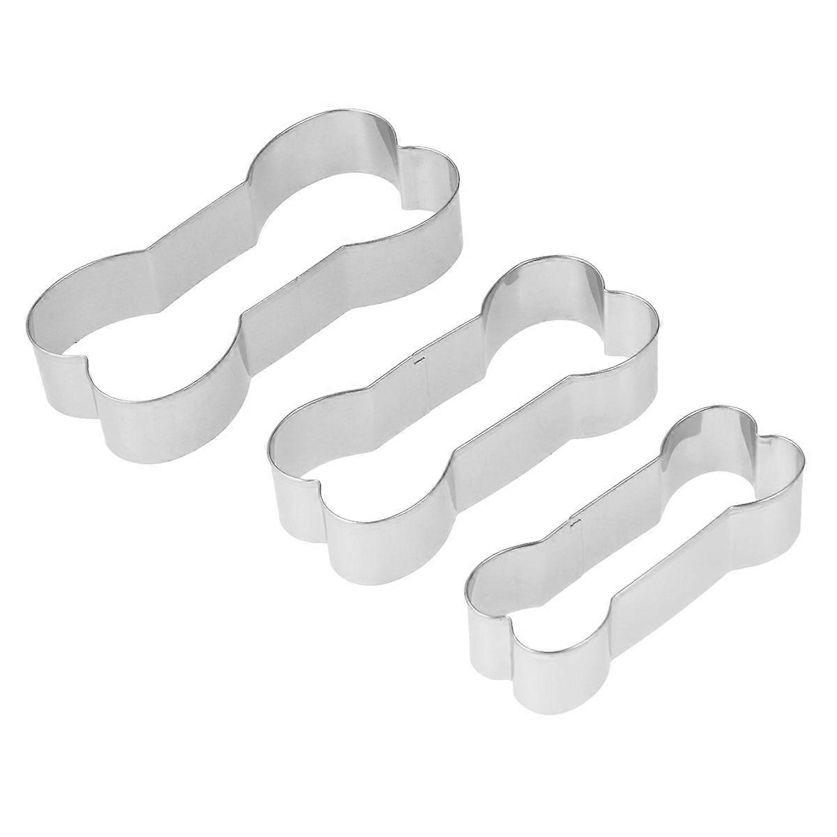 Stainless Steel Dog Bone Cookie Cutter 9Pcs Set for Baking Use Silver
