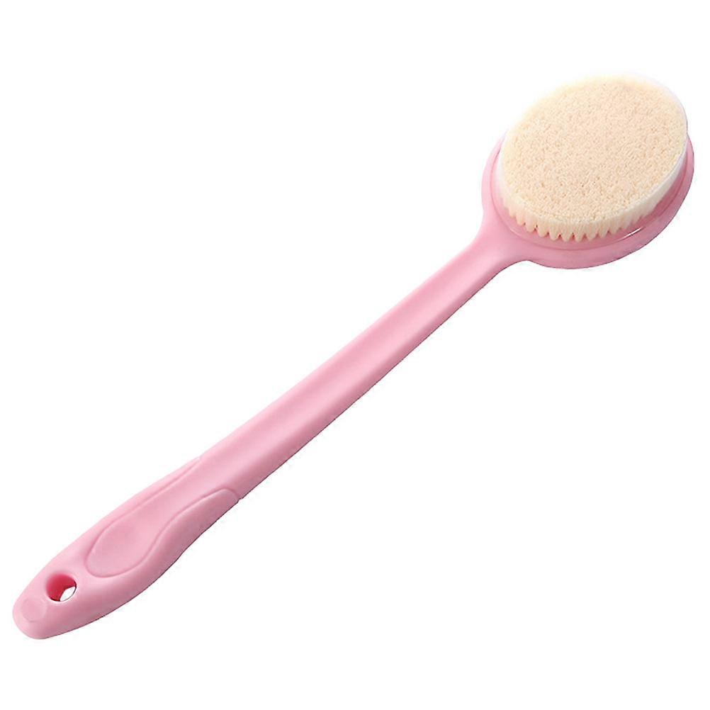 Body Scrubber Bath Brush for Daily Use with Long Handle 2Pcs Pink