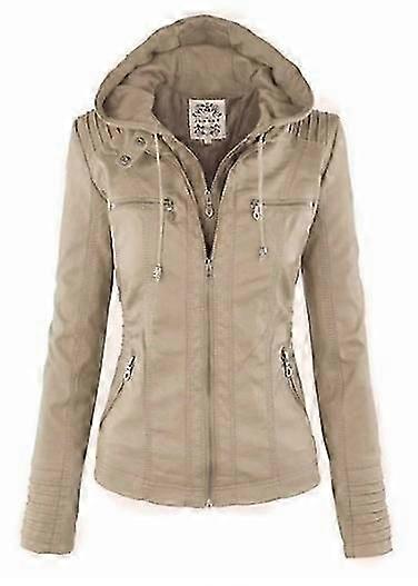 Veste gothique en similicuir pour femme, sweat à capuche, veste de moto d'hiver et d'automne, vêtement d'extérieur noir, veste basique en similicuir PU ! ZZ35