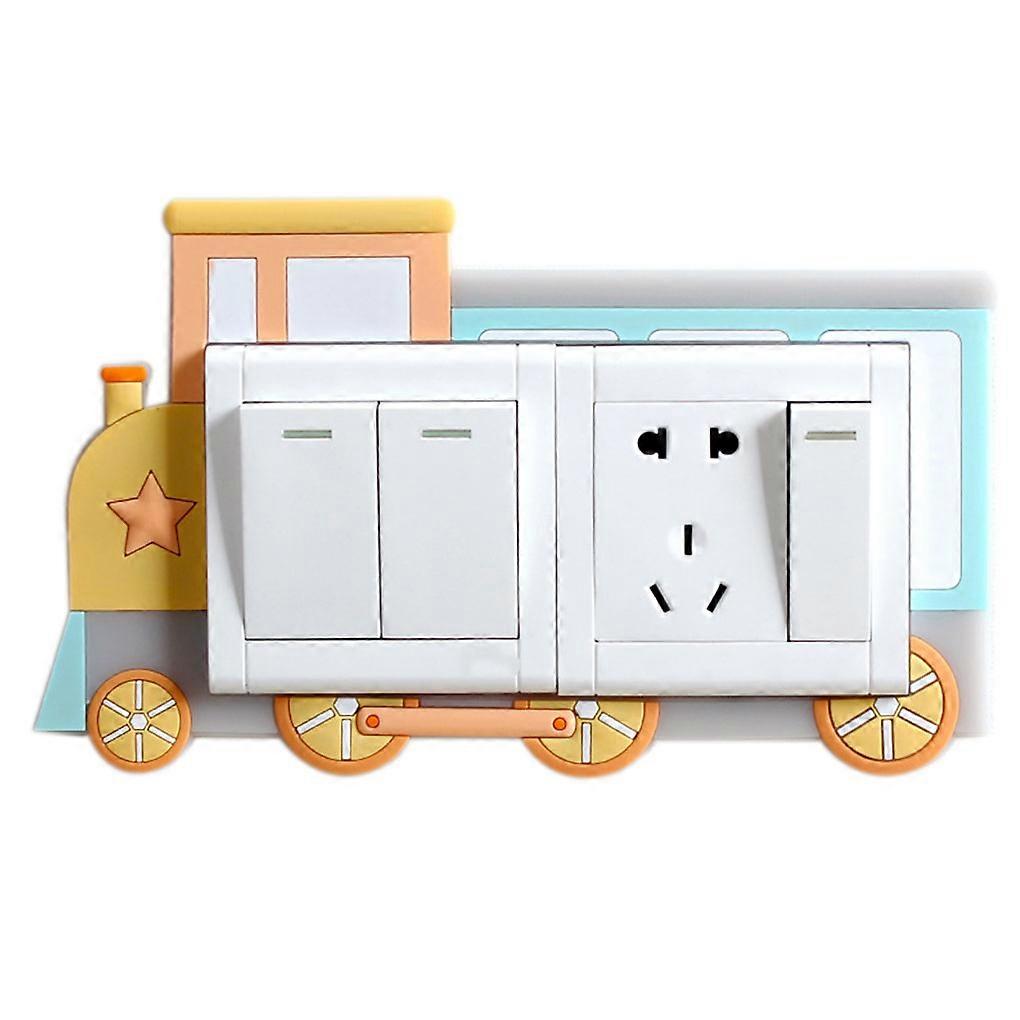 Silicone Light Switch Protective Cover Cartoon Luminous Socket Sticker Light Switch Protective Room Wall Panel Decor