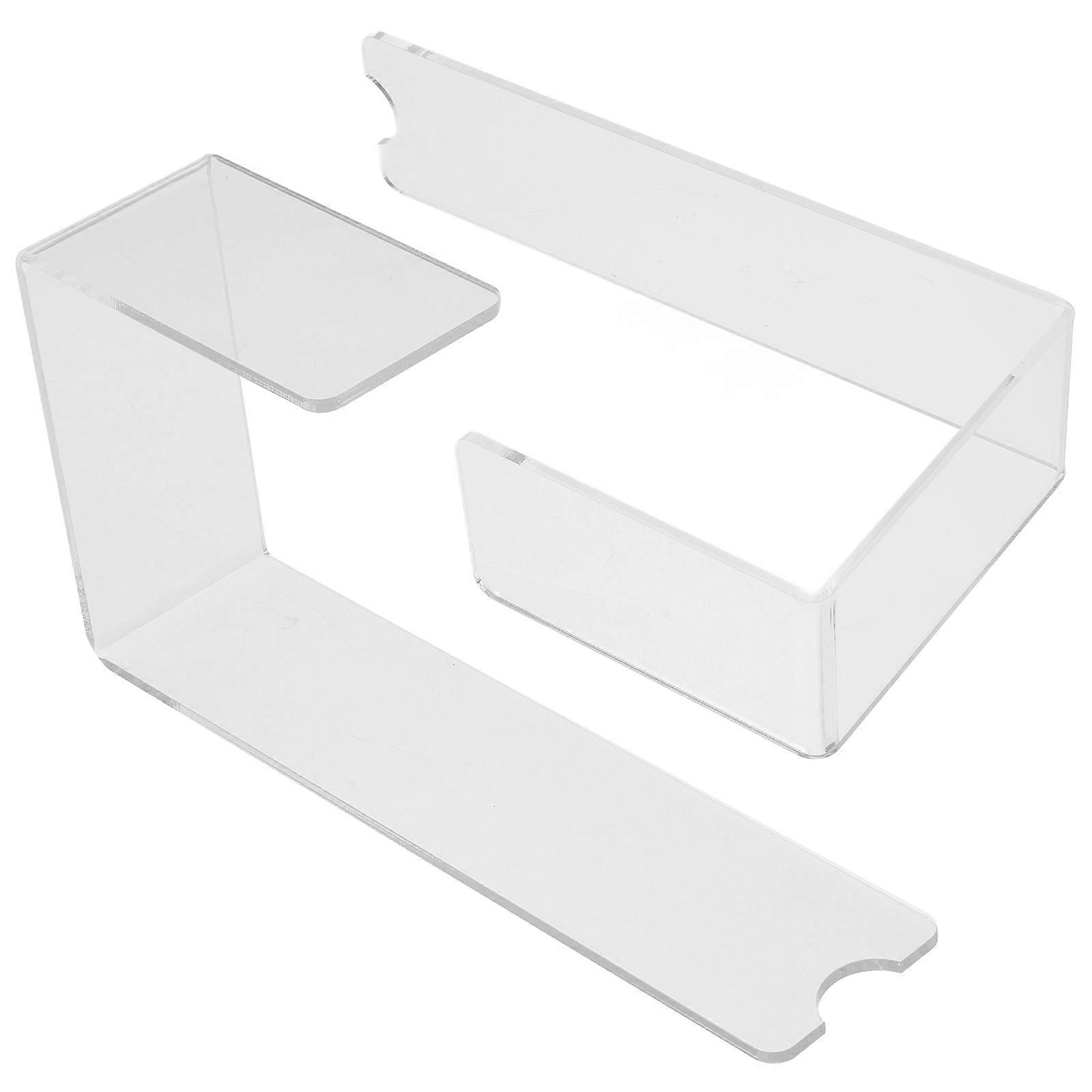 Transparent Acrylic Shoe Display Stand for Shop Use 10Pcs Clear Organizer