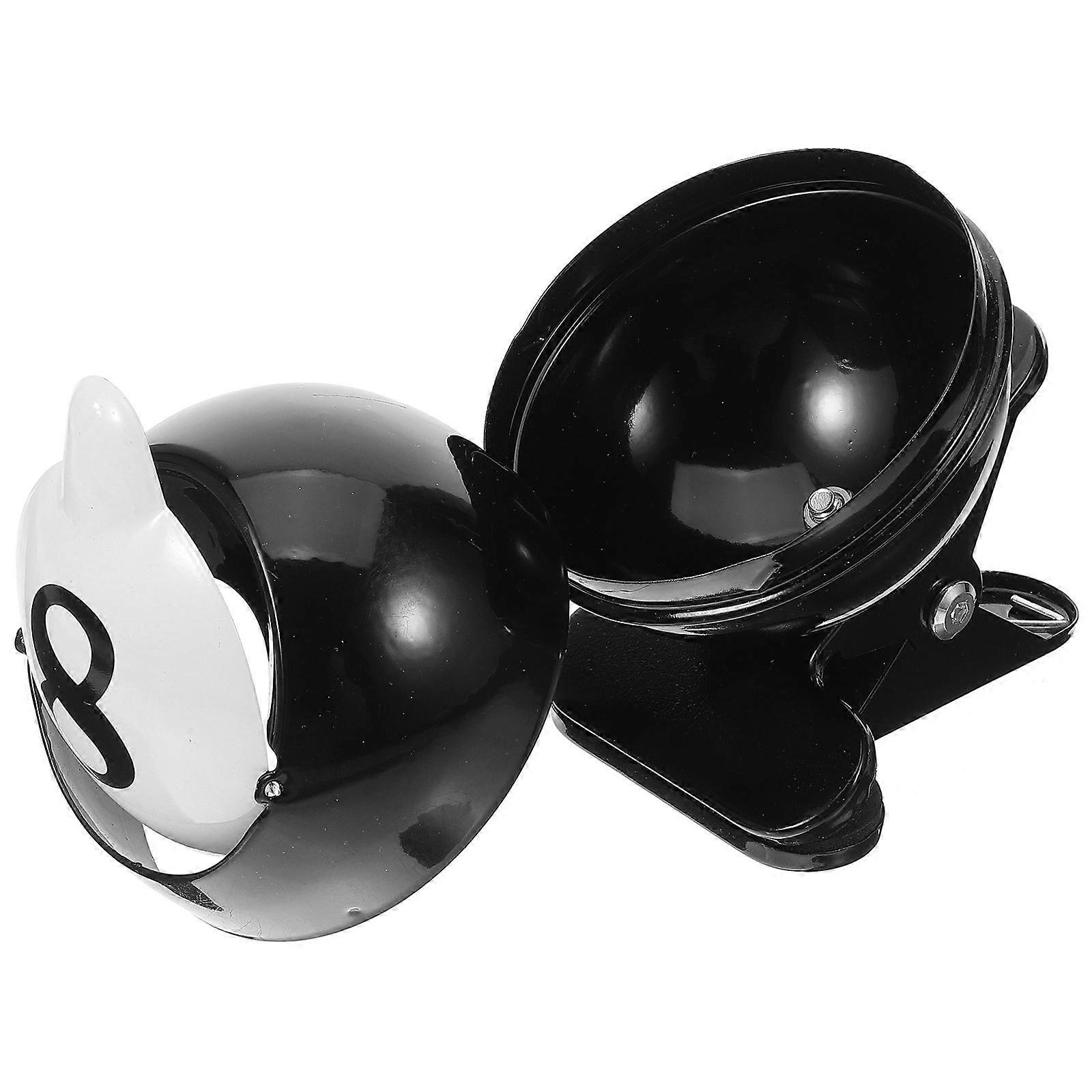 Billiards Shaped Tabletop Ashtray With Clamp For Ash Storage 2Pcs