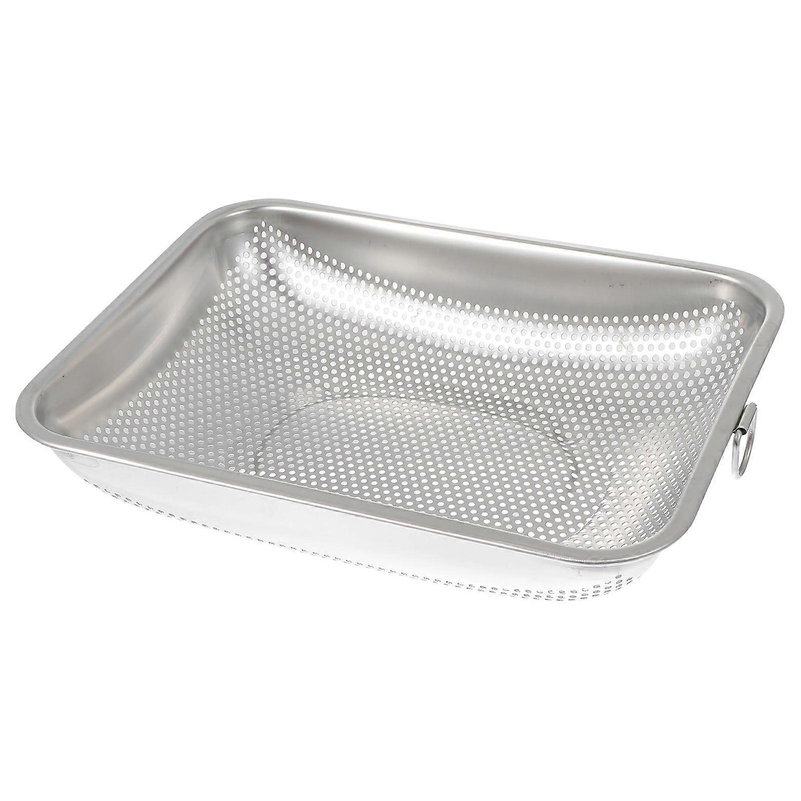 Stainless Steel Draining Basket for Kitchen Use 1Pcs Leakproof Basket