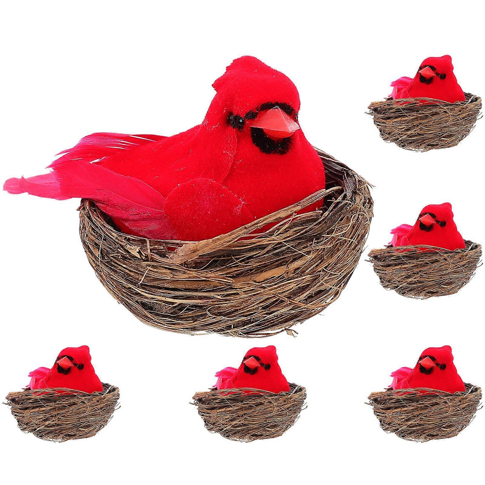 Garden Bird Statue Decor Artificial Birds Models for Decoration 3Sets