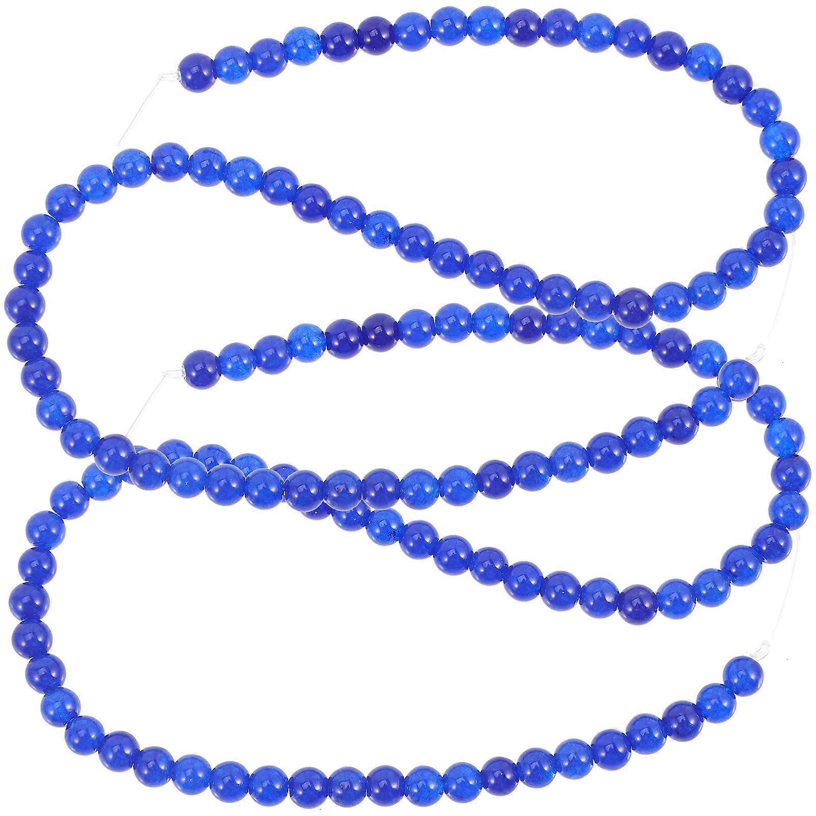 Stone Beads String 4 Strings Of Jewelry Necklace Making Round Beads Simple Design For DIY Bracelet Making
