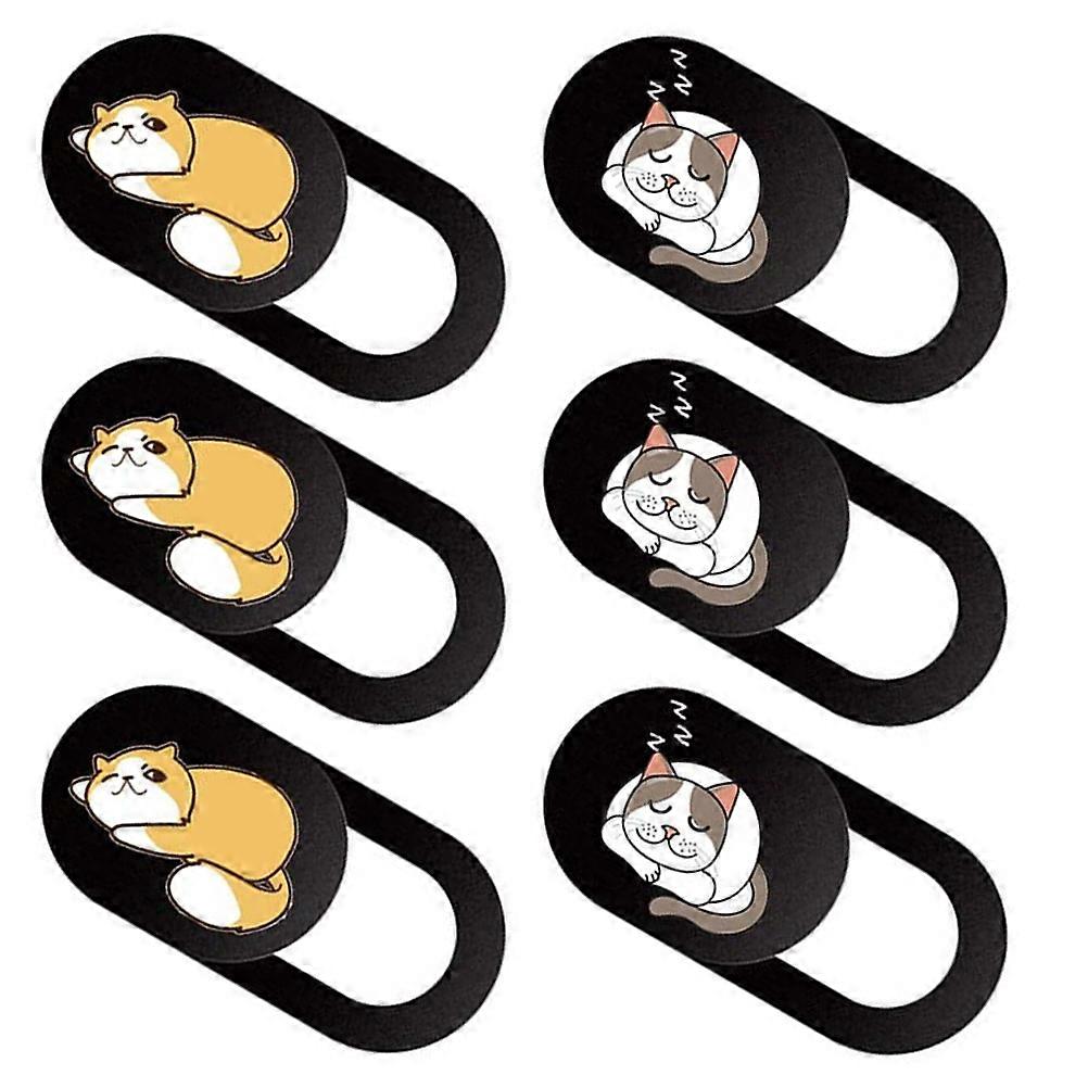 Webcam Privacy Cat Pattern Slide Cover 12Pcs Kit