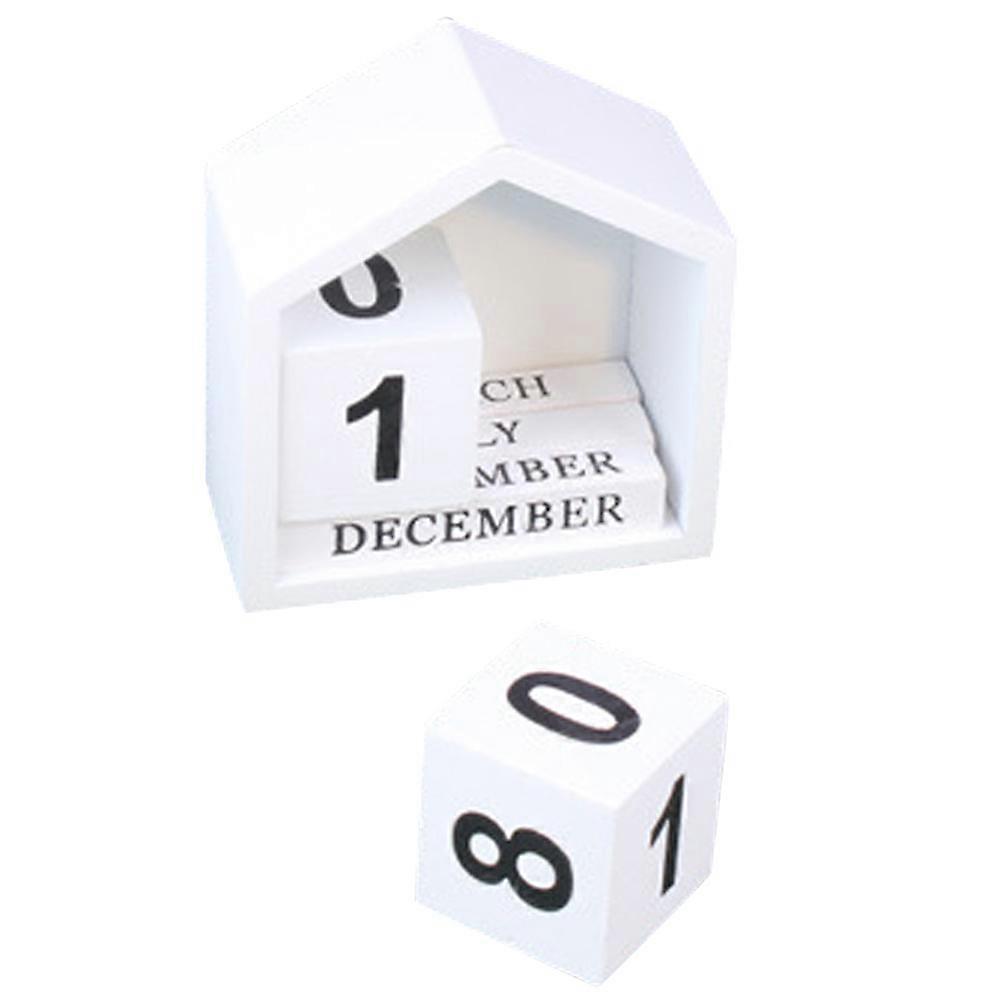 Wooden Calendar Decorative Desk Calendar for Tabletop Adornment 3Pcs