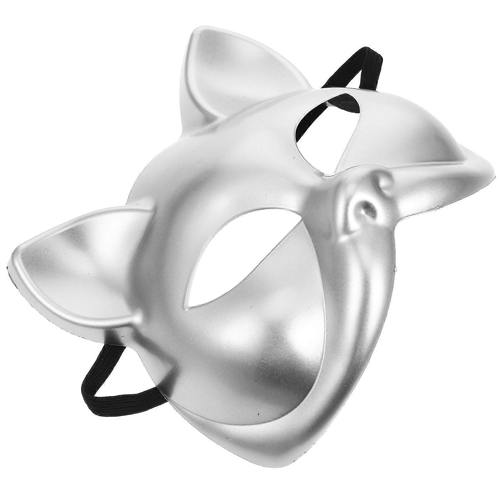 Plastic Cat Mask for Masquerade 4Pcs Blank DIY Paintable Masks