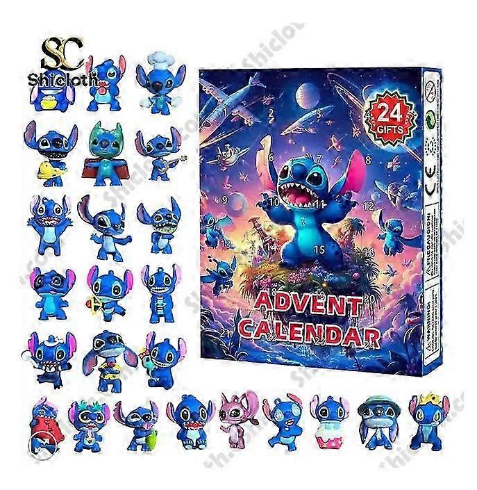Stitch Figurine Advent Calendar Blind Box Christmas Tree Decoration Acrylic Pendant