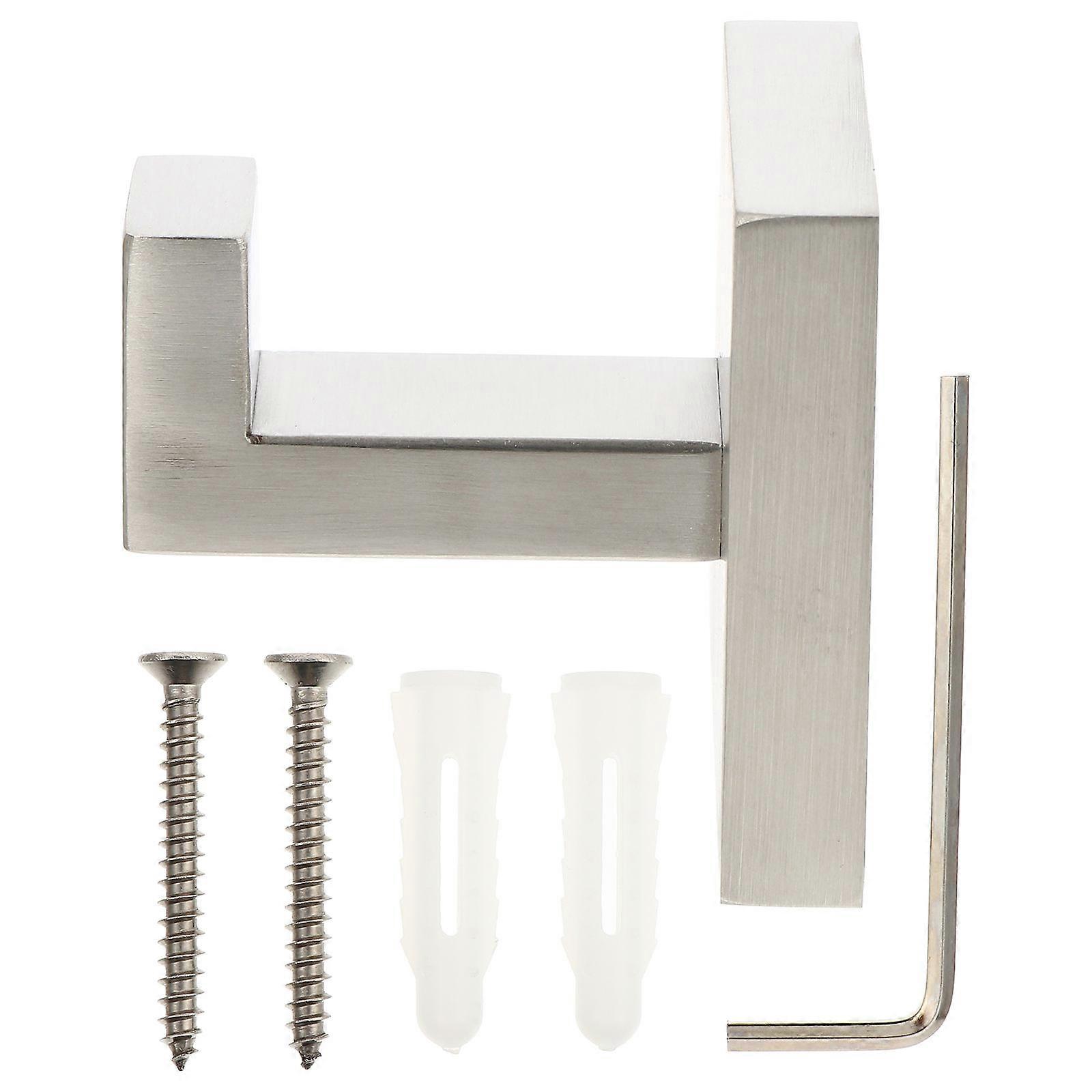 Stainless Steel Hook Wall Mounted Hook for Bathroom Use 3Pcs Silver