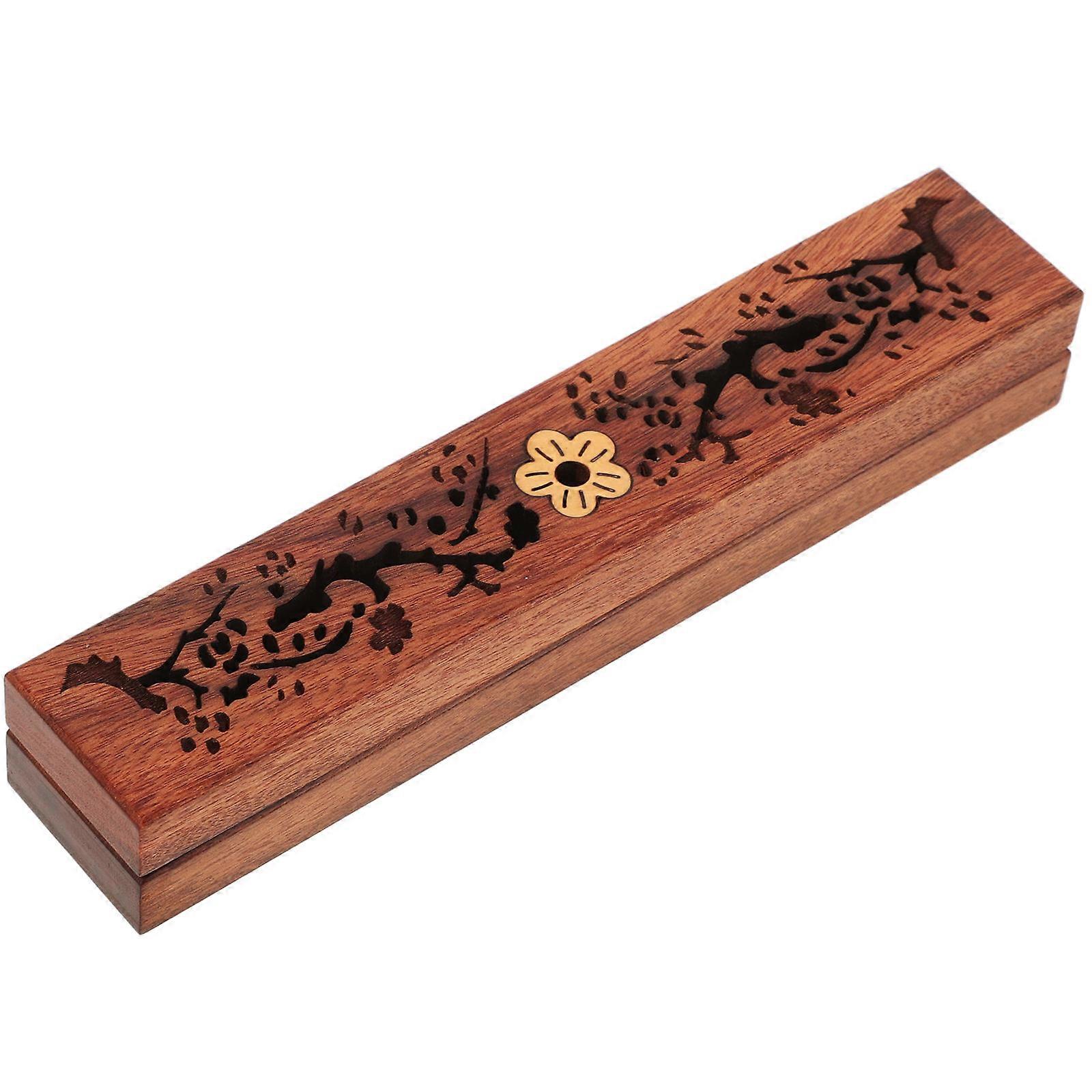 Wooden Incense Stick Holder For Aromatherapy 2Pcs Short Size Simple Design Relaxation Purpose