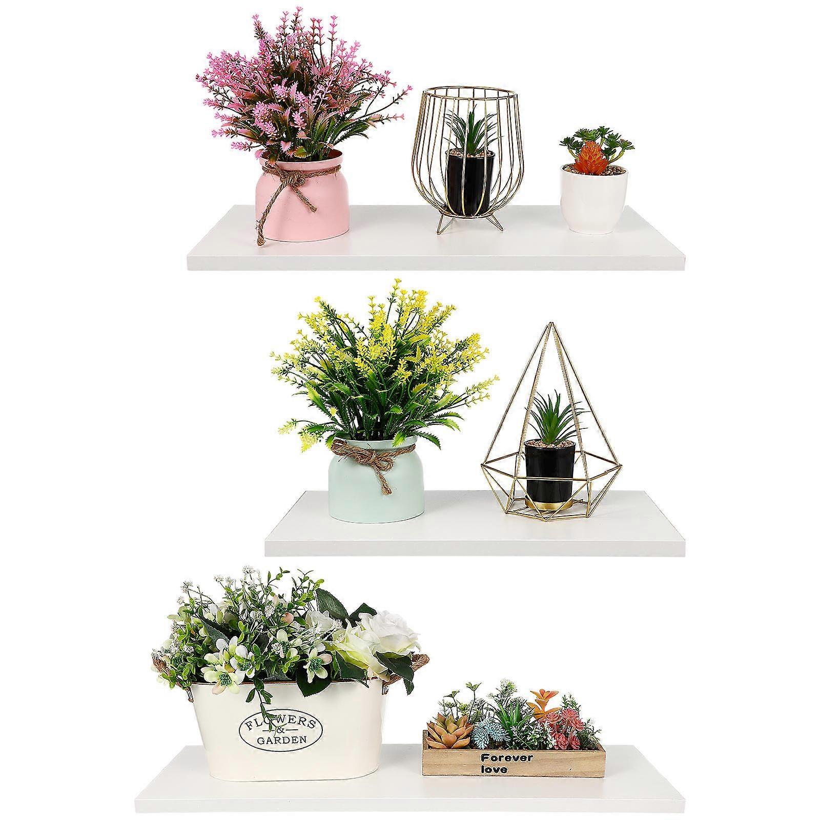 Floating Shelf Wooden Wall Shelf for Storage 3Pcs Thickened Partition Shelves