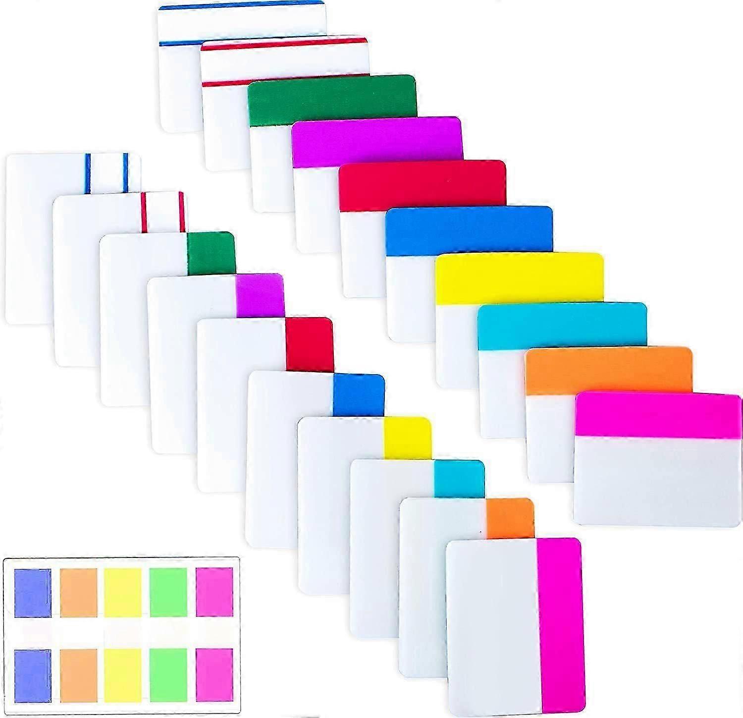 2025 Latest Model 500 Pieces Tabs 2 Inch Sticky Inx Tabs, Writable and Repositionable File Tab