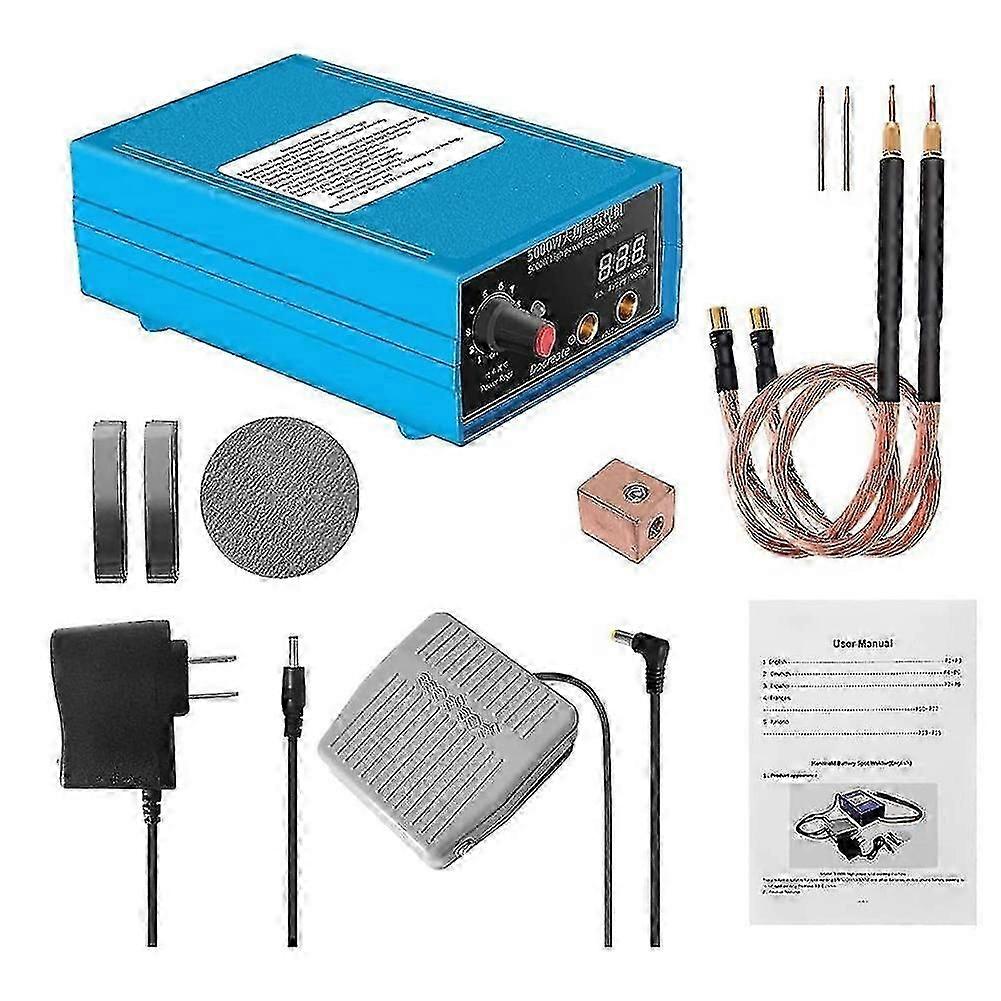 Battery Spot Welder 5000w With 10 Output Adjust, Digital Display Welders For Sopts Welding 18650/26650/32650 Eu Plug