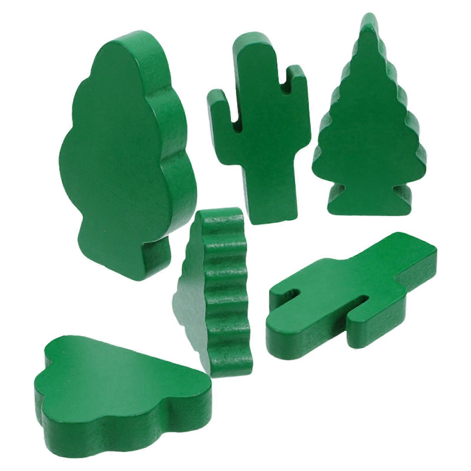 Model Landscape Tree Mini Wooden Trees for Decoration 12Pcs Set