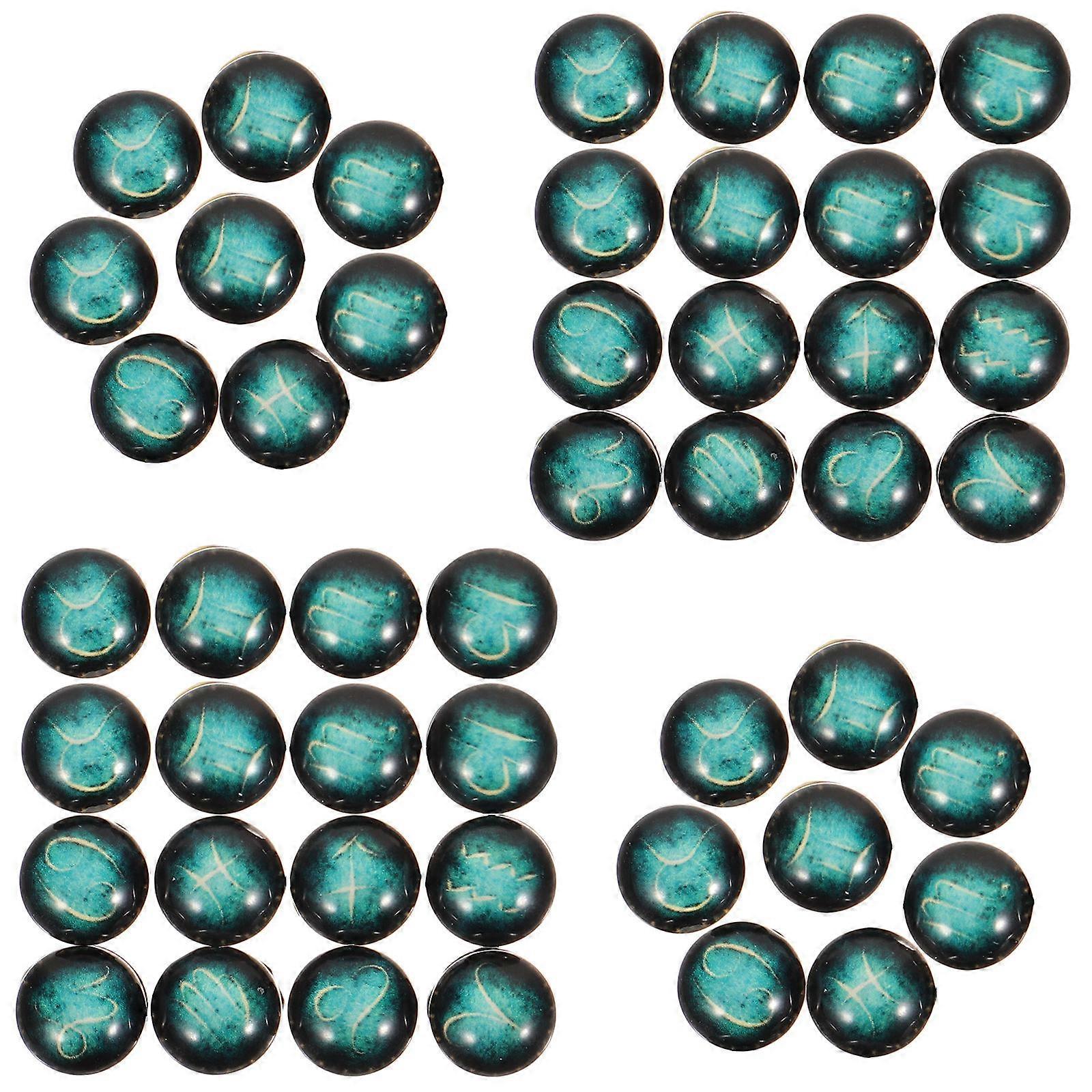 Glass Charms Zodiac Charms for Jewelry Making 300Pcs Twelve Pattern Gems