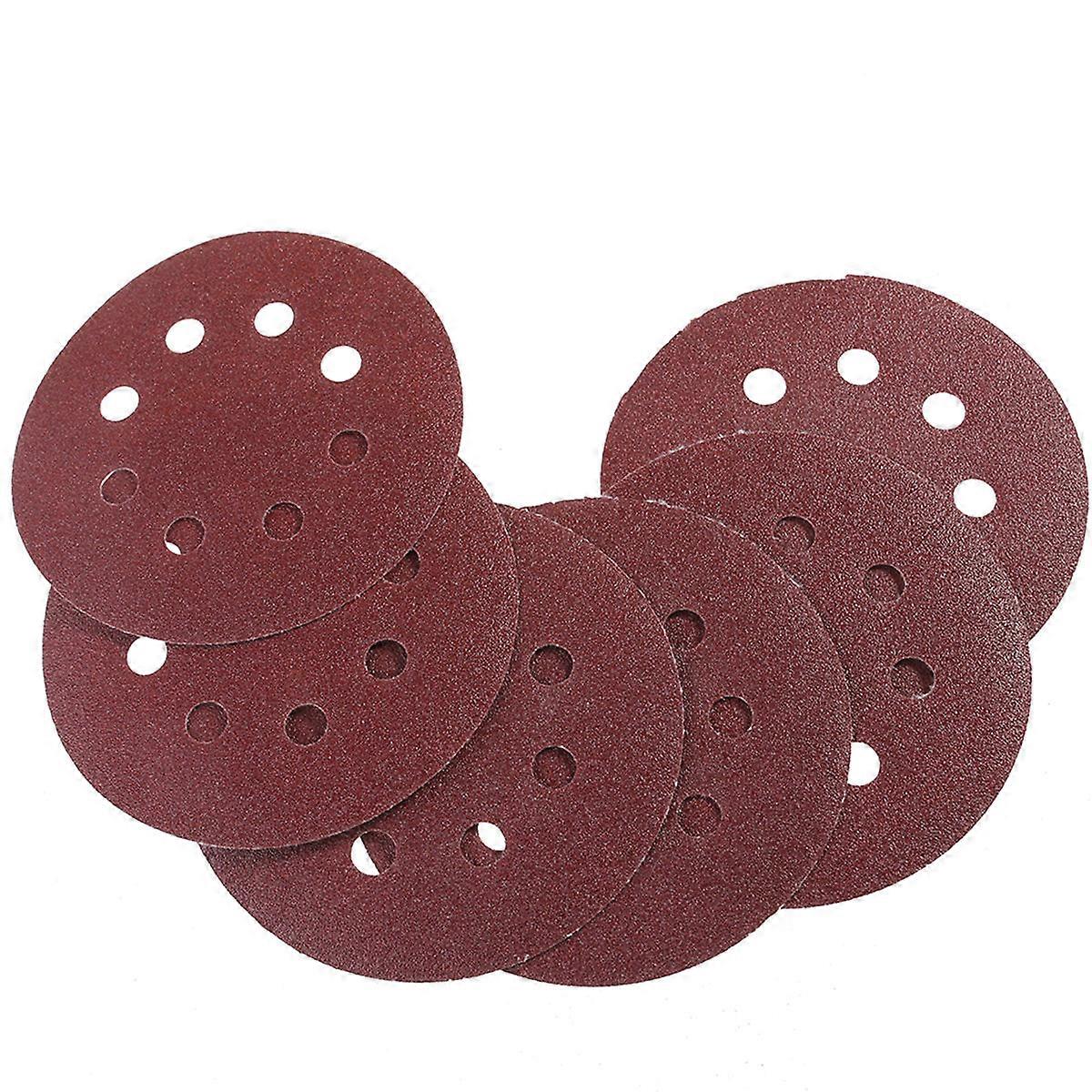 Brown Sanding Discs Hook and Loop for Blending Applications 50Pcs