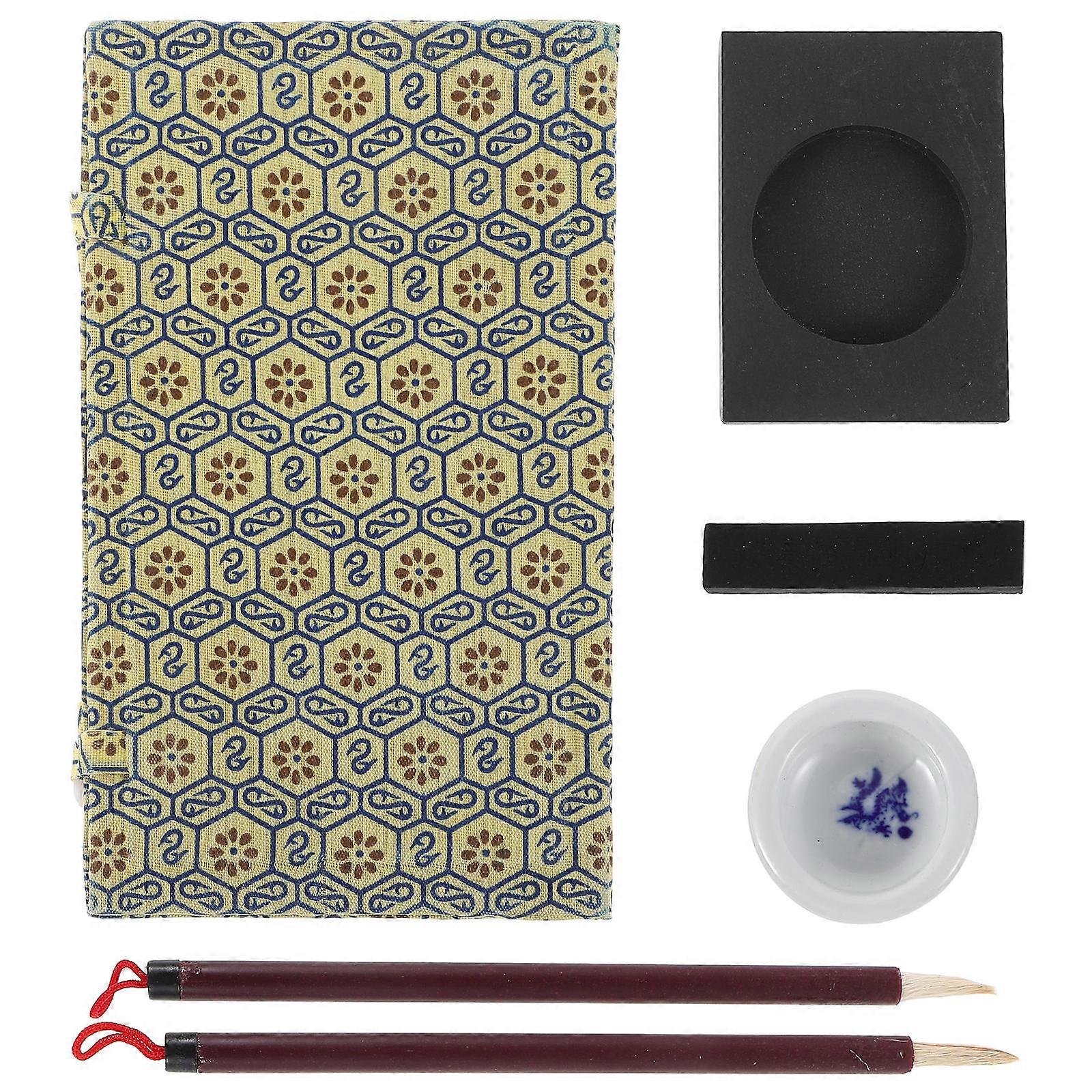 Chinese Calligraphy Set for Kids Complete Beginner Kit Brush Ink Paper 2Sets