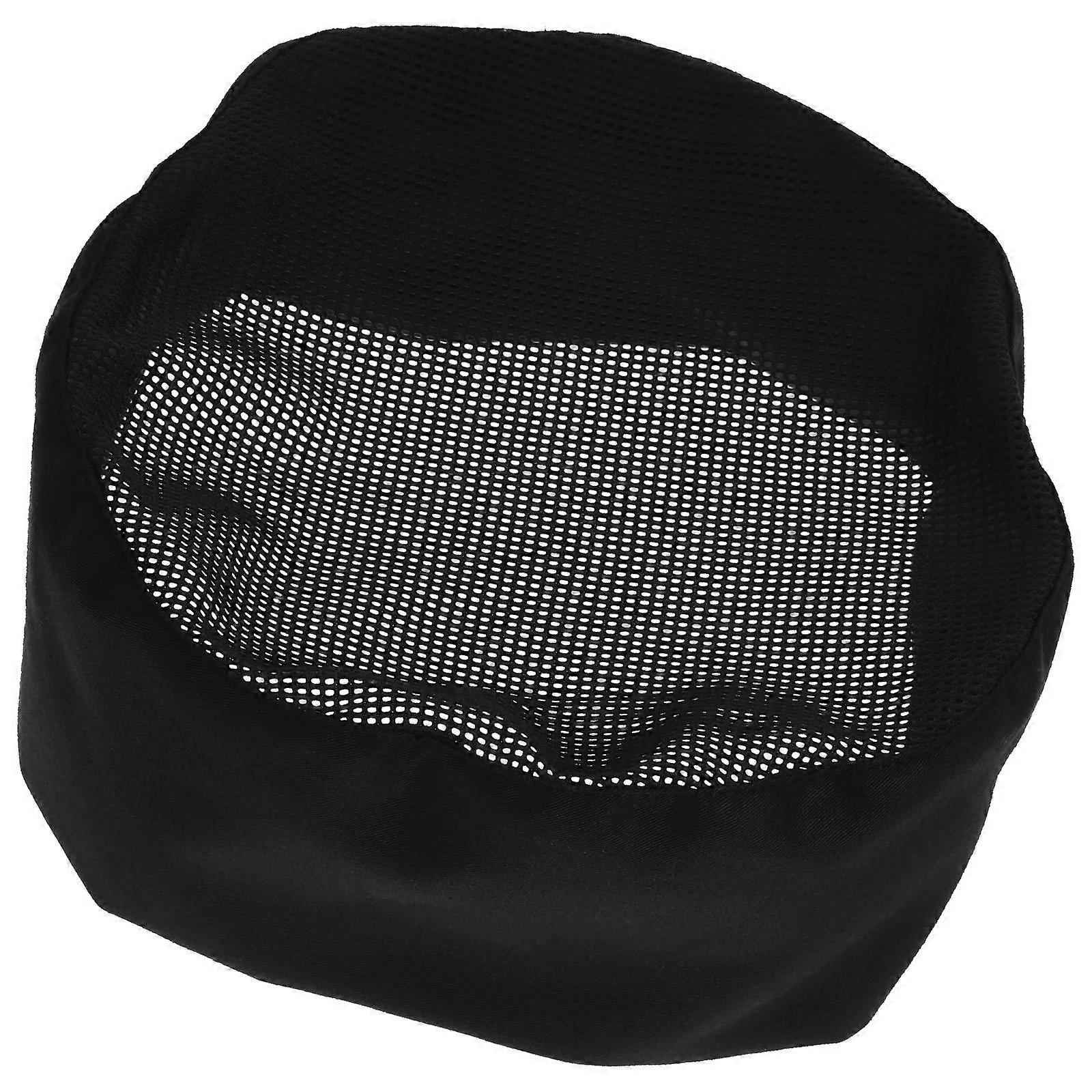 Skull Cap Mesh Chef Hat for Catering 4Pcs Breathable Adjustable Black