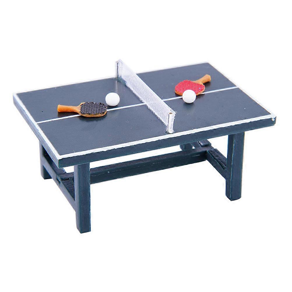 Wood Miniature Table Tennis Toy for Kids Featuring 2Sets of Simulation Props