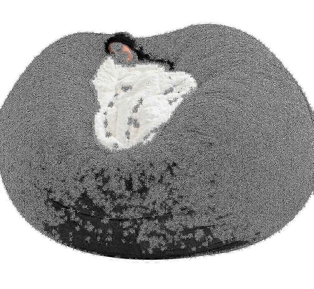 150cm * 75cm;ダークグレーレイジーソファビーンバッグ人工毛皮ビーンバッグビーンソファ