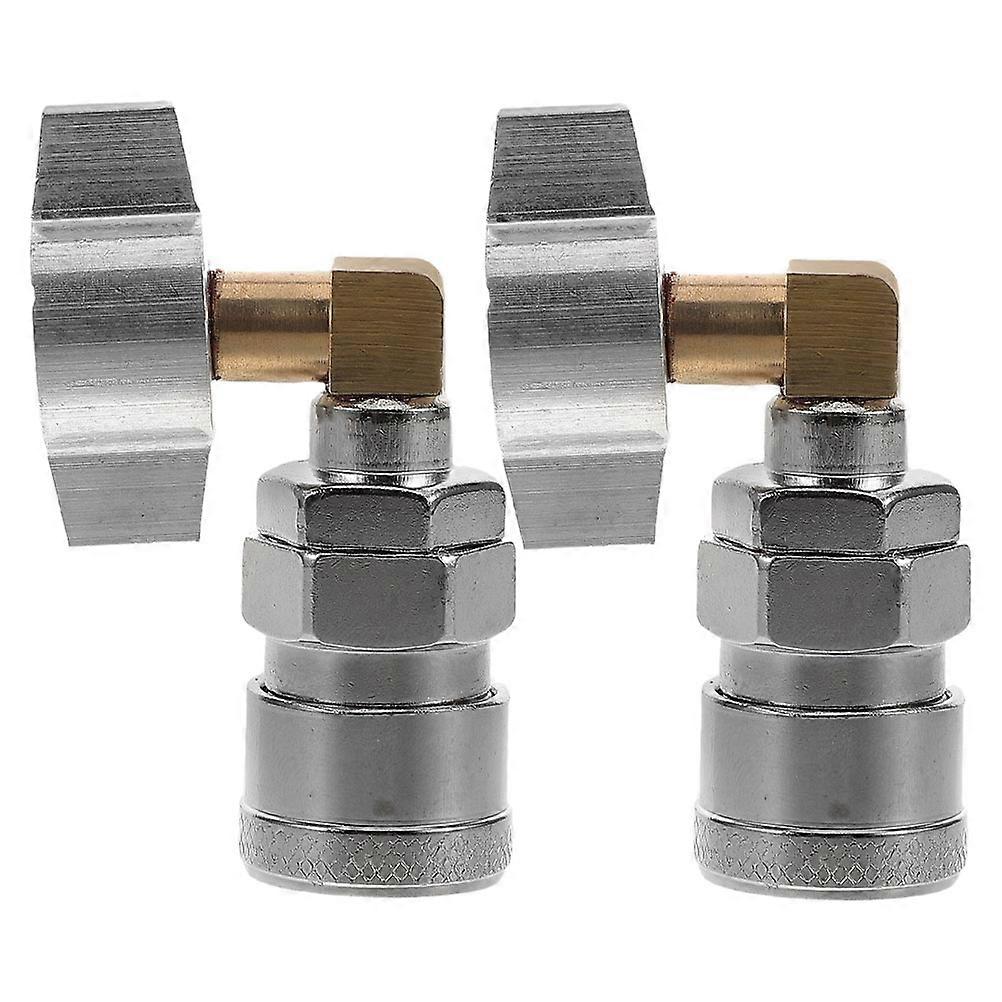 Dust Blowing Pneumatic Fitting For Truck Users Integrated Design Silver 6.5X4.0X2.3CM Quick Connection 2Pcs