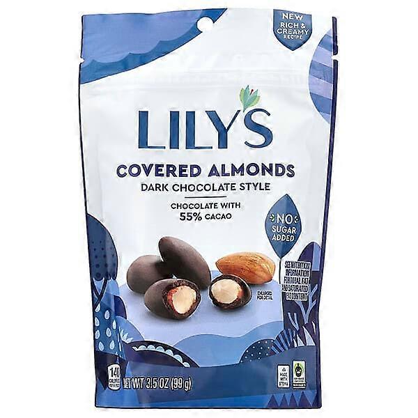 Lily's Sweets, Covered Almonds, Dark Chocolate Style, 3.5 oz (99 g)