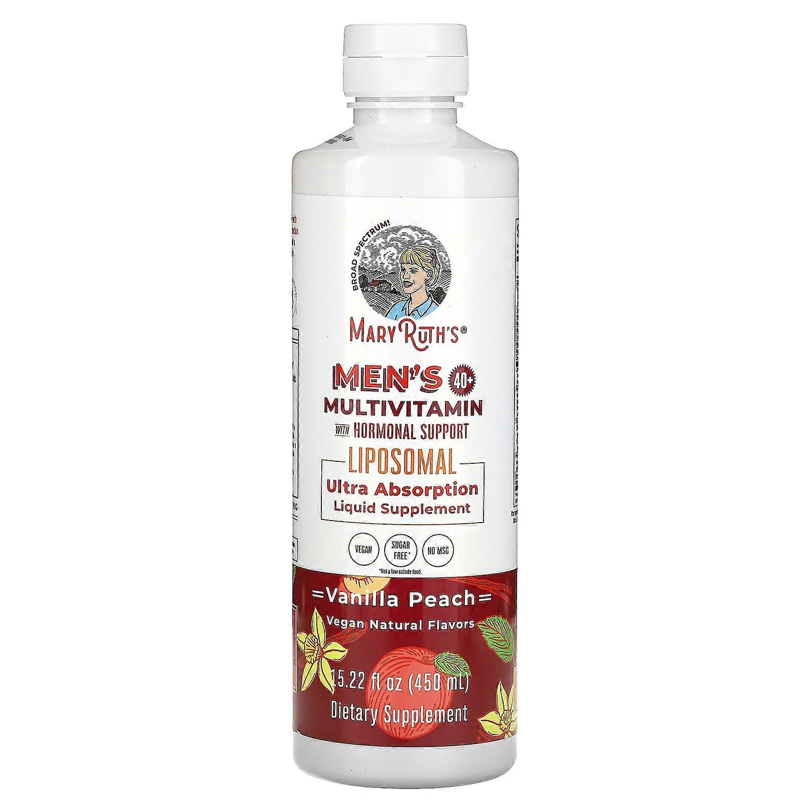 MenÃÂÃÂÃÂÃÂ¬ÃÂÃÂÃÂÃÂ¥s 40+ Multivitamin with Hormonal Support, Vanilla Peach, 15.22 fl oz (450 ml)