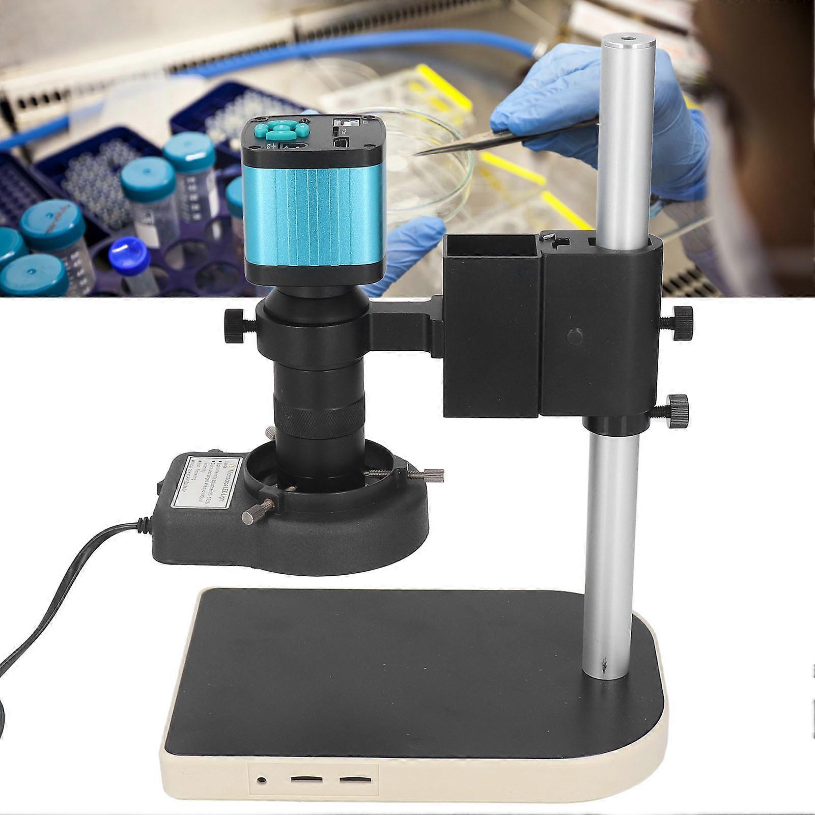 48MP HD USB Microscope Camera 130X Zoom with LED Ring Light