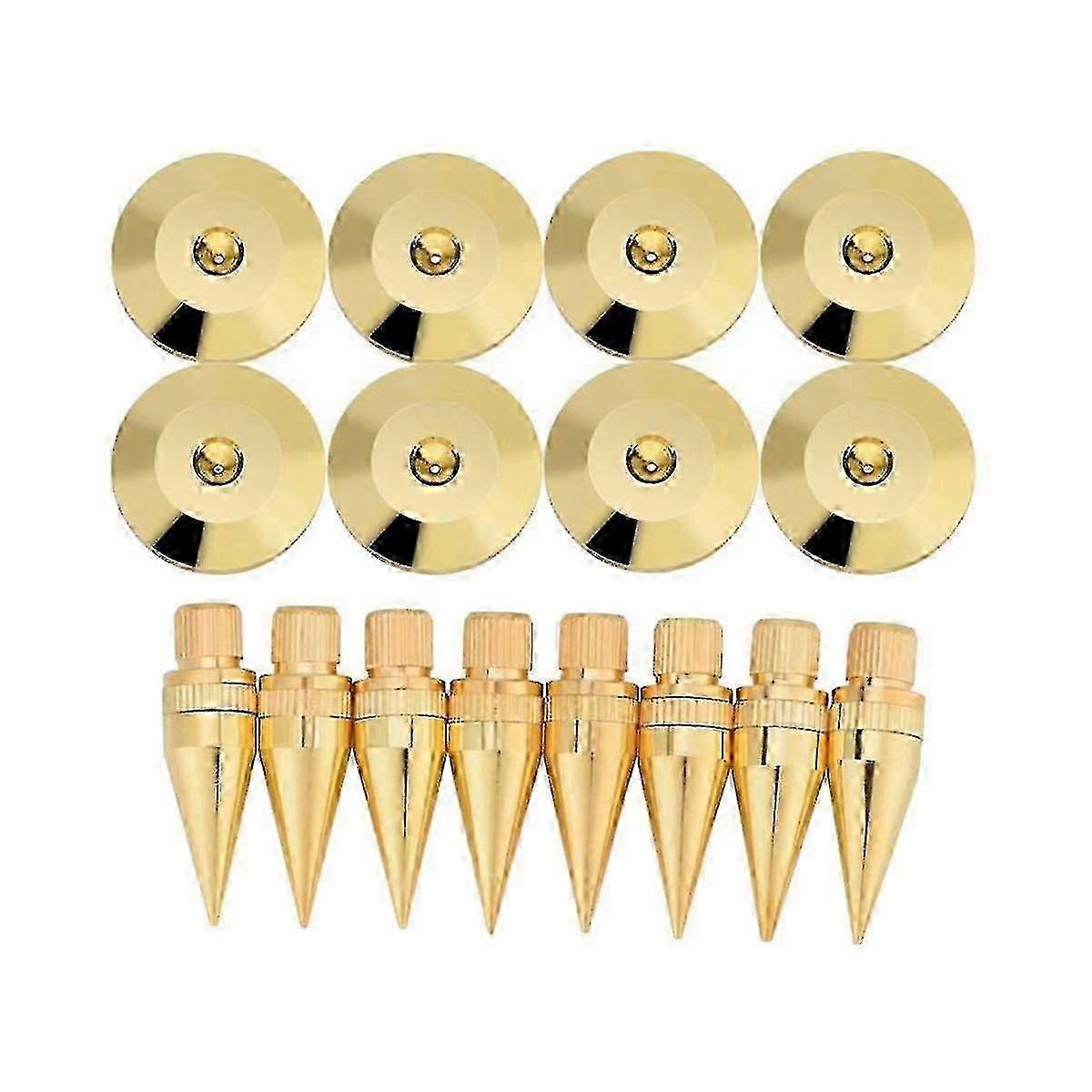 8 Pairs Speaker Spikes 6x36mm Copper Isolation Stand+base Pad Feet For Speaker Amplifier Dvd Player 25-26