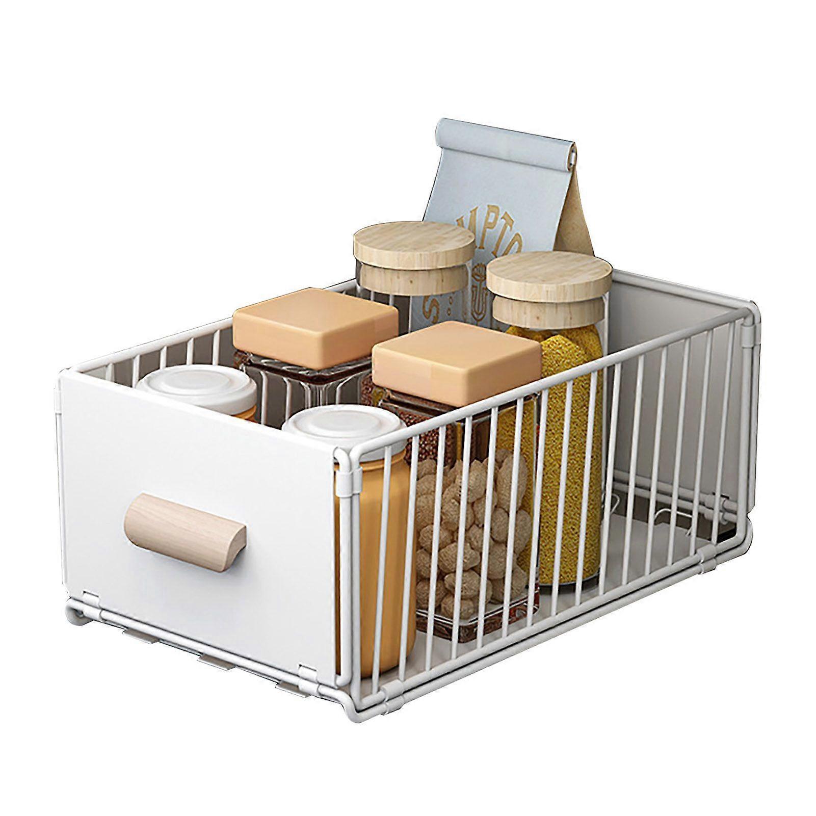 Jikaixiang Pull-out Storage Rack Large Capacity Drawer Design Multipurpose Slide-Out Under-Sink Organizer Bathroom Storage Shelves