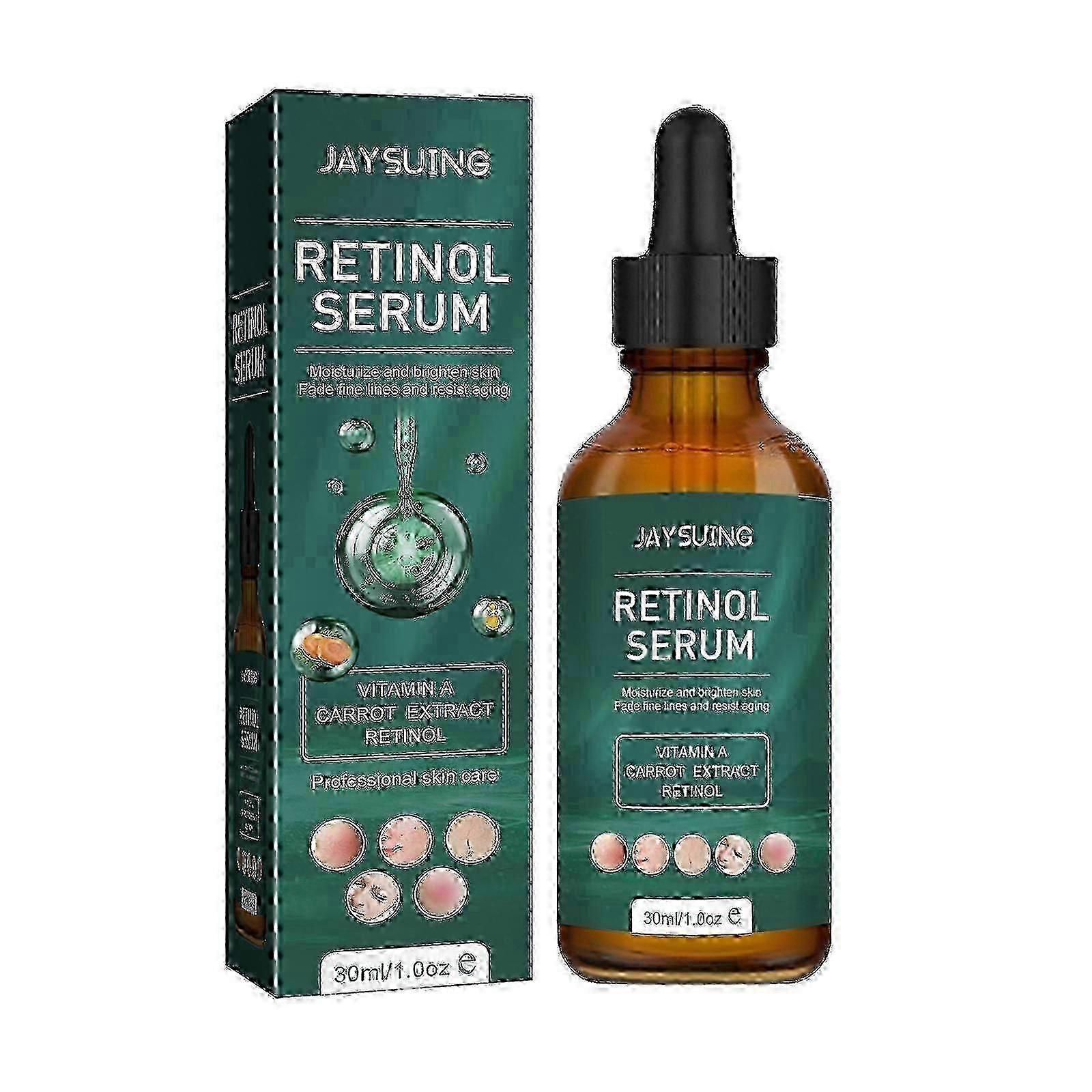 Jaysuing Retinol Essence Fading Wrinkle Firming Face Brightening And Firming Elastic Tender Anti-Early Aging Pore Collection - 30Ml