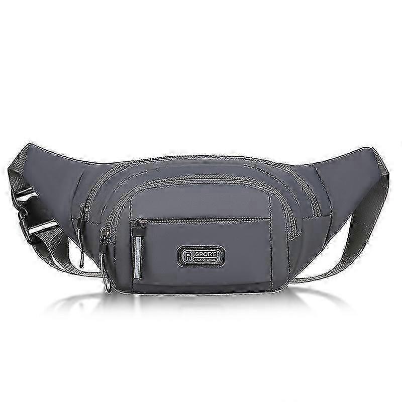 Hot Modern Gray Waist Bag with Multiple Compartments
