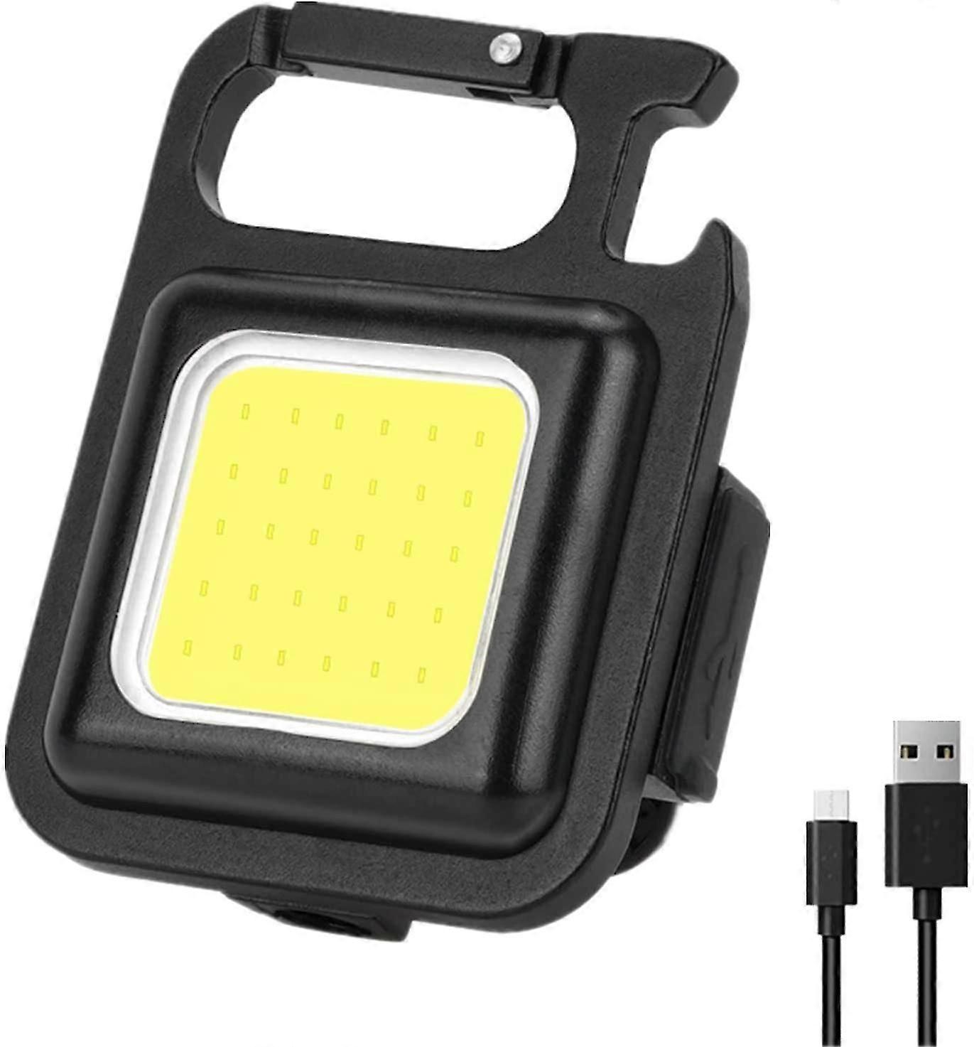 Mini Led Cob Flashlight, 800 Lumens Cob Keychain Flashlights Rechargeable Mini Led Keychain Flashlight