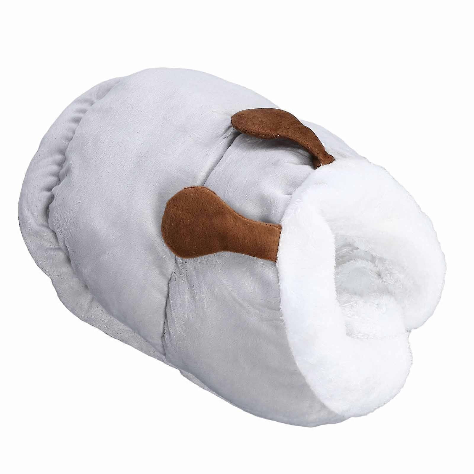 Cat Bed Cave Warm Soft PP Cotton Small Dog Cave House Thickened Comfortable Pet Sleeping Cave for Small Pets L 